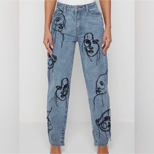 Maniere de voir LINE ART BOYFRIEND JEANS US size 8